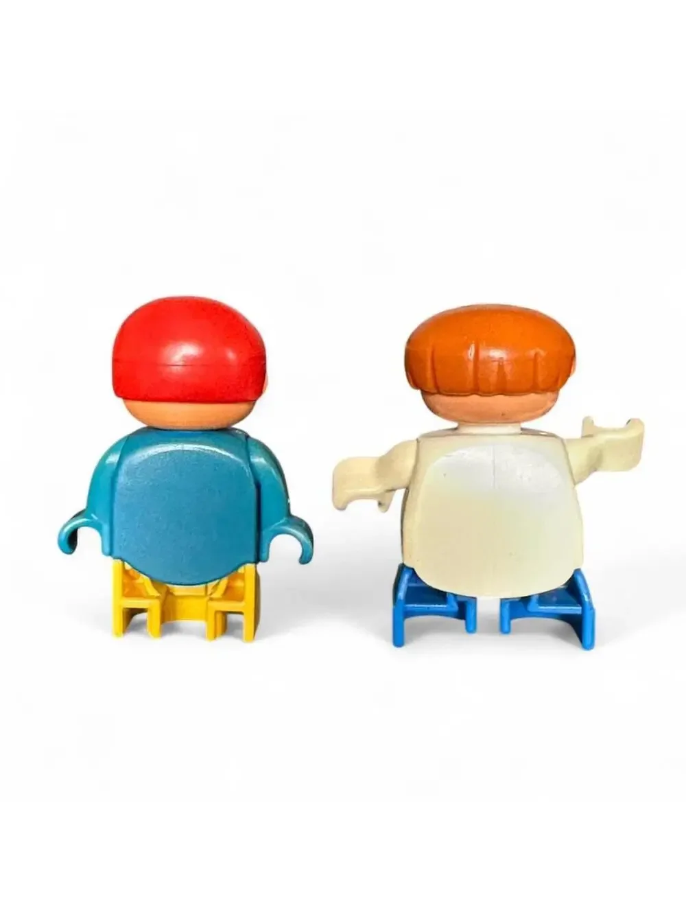 Vintage LEGO DUPLO Figures Suspender Boy & Patterned Sweater Boy 1980s